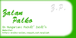 zalan palko business card